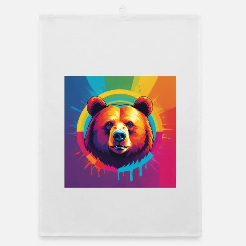 Pride Bear Organic dish towel