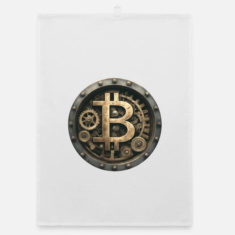 The Bitcoin Machine Organic dish towel