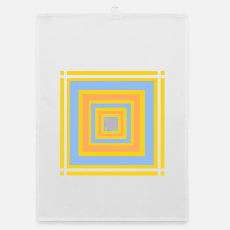 Geometric color play patterns Organic dish towel