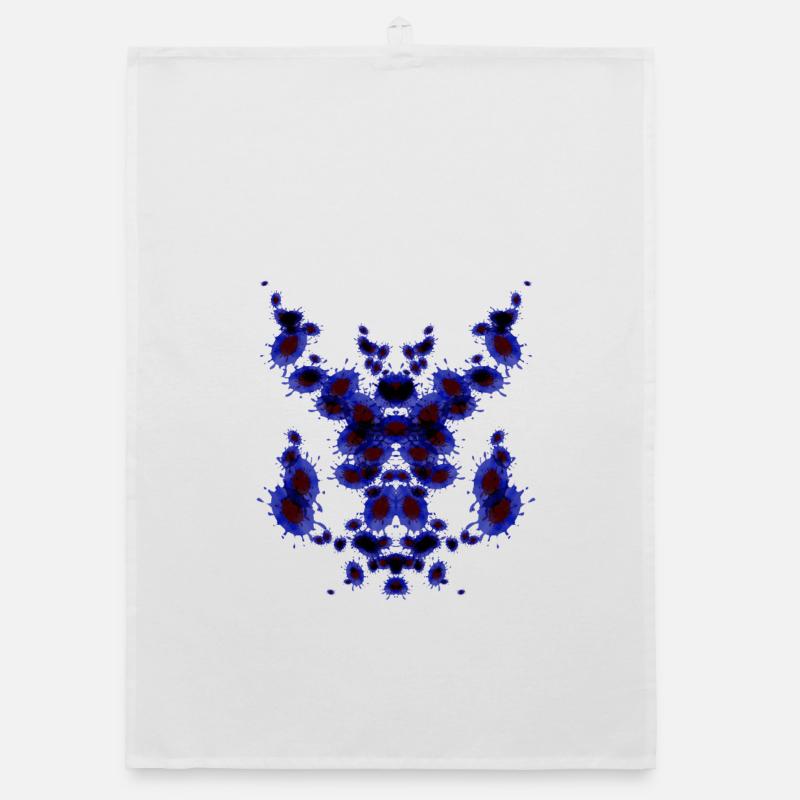 Pipe Chess Blue Organic dish towel