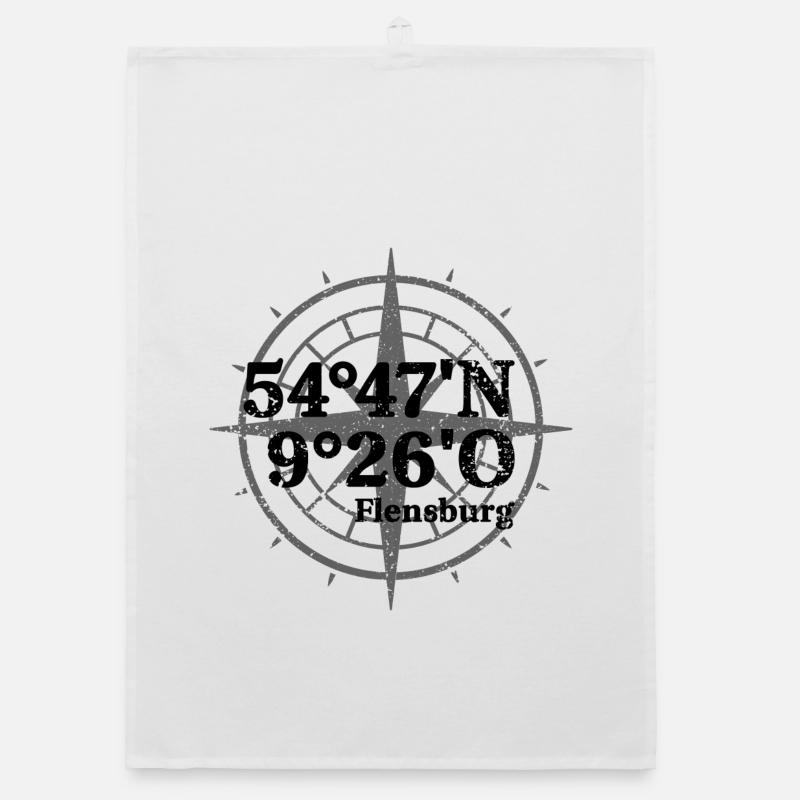 Flensburg Coordinates Souvenir Organic dish towel