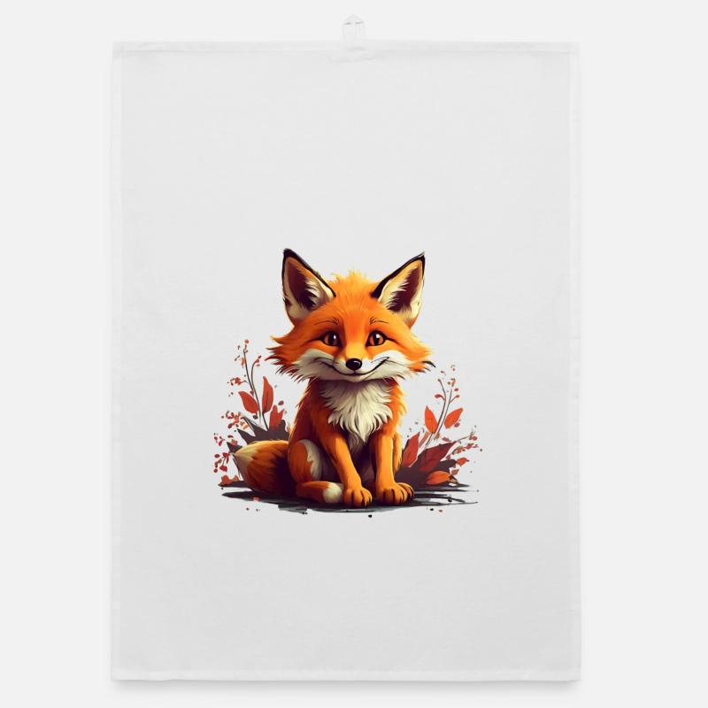 Mischievous Fox Organic dish towel