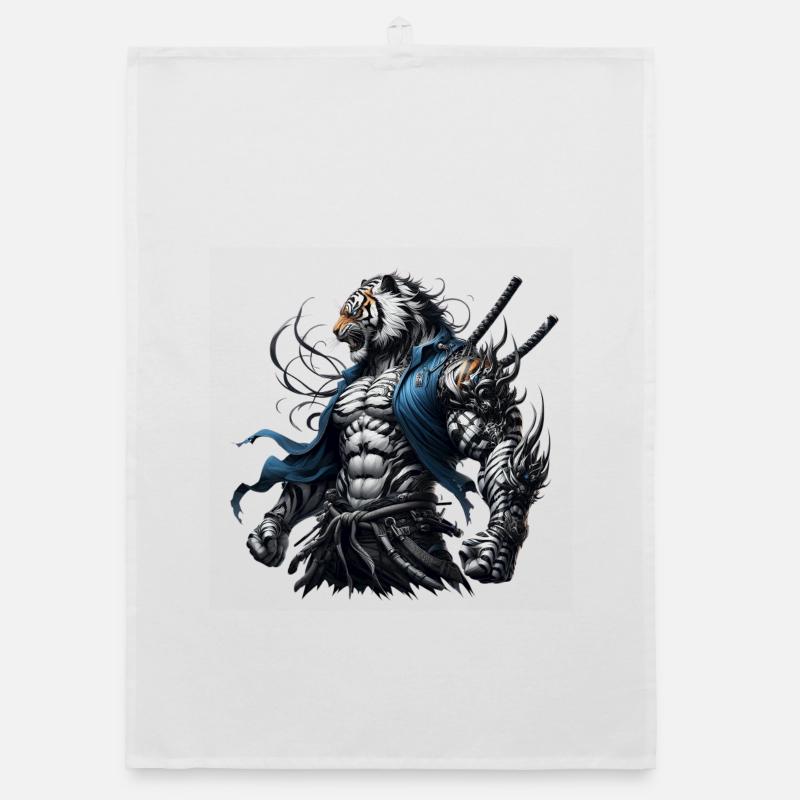 Samurai Tiger Organic dish towel