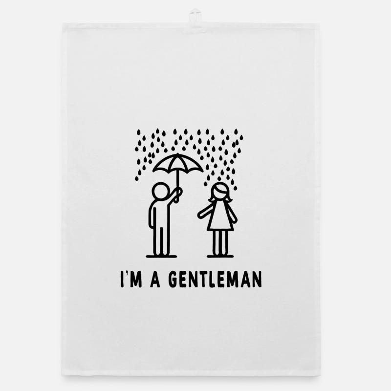 Ich bin ein Gentleman Organic Geschirrtuch