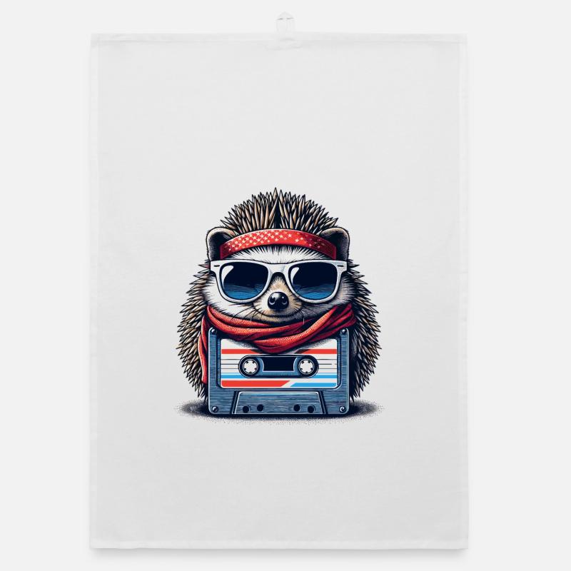 Hérisson Cassette Compacte Cassette Cassette Cadeau Torchon bio