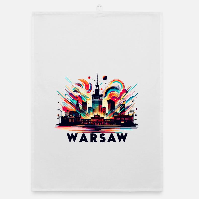 Varsovie Capitale Pologne Cadeau Torchon bio