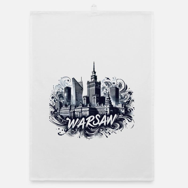 Varsovie Capitale Pologne Cadeau Torchon bio