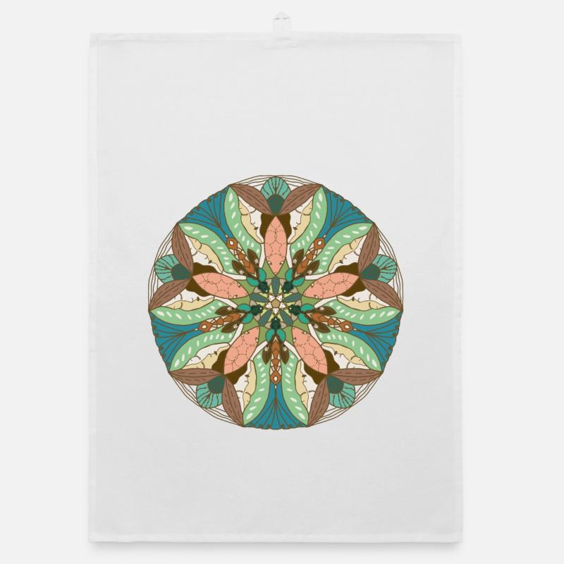 Fish and Moon (Version II) Organic dish towel