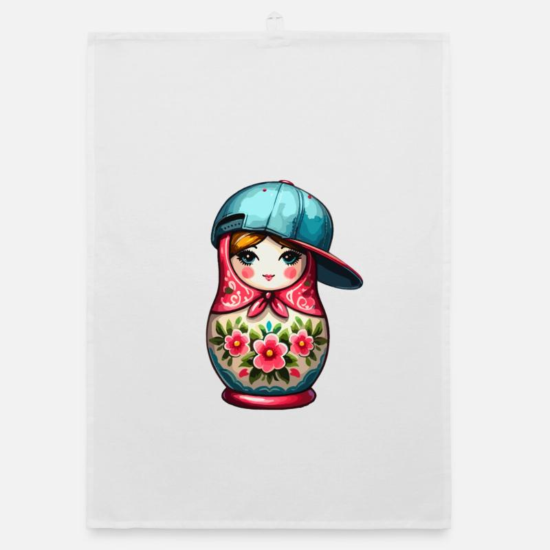 Matryoshka Cool Cap Gift Organic dish towel