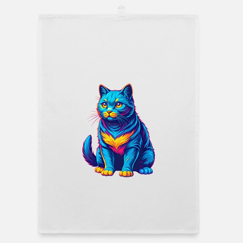 Chat polydactyle américain de race de dessin animé Kawaii Anima Torchon bio