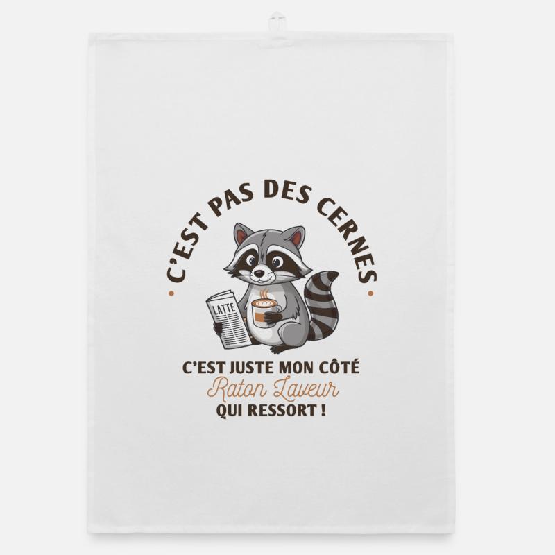 C'est pas des cernes, c'est mon côté raton laveur Torchon bio