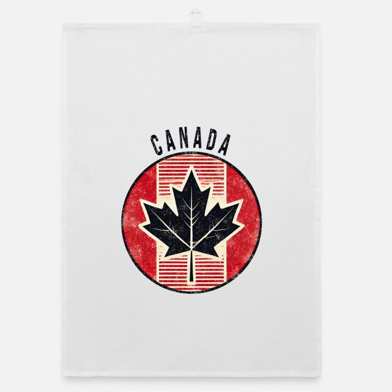 Canada maple leaf design Organic dish towel