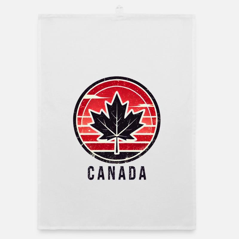 Canada maple leaf Toronto Organic dish towel