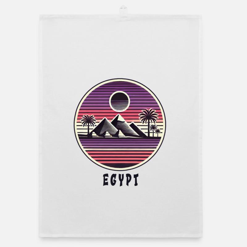 Design de pyramide égyptienne Torchon bio