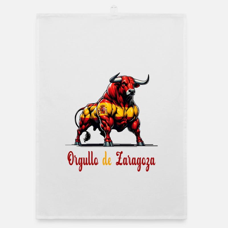 Design du drapeau Pride Zaragoza Torchon bio