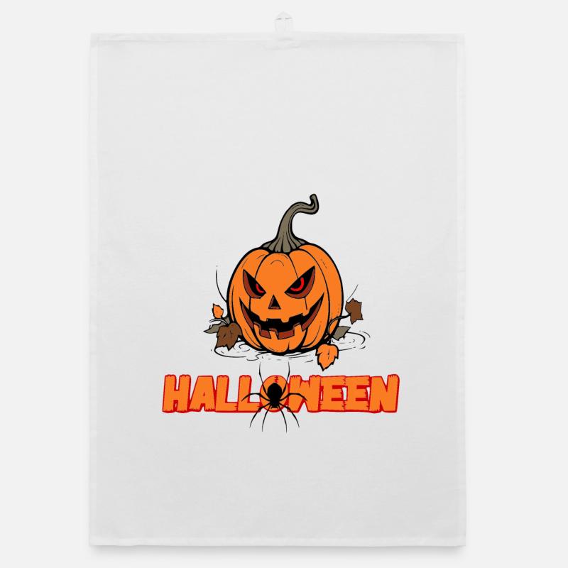 Halloween - Organic Geschirrtuch - Weiß