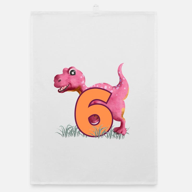 No.6 Dino Organic dish towel