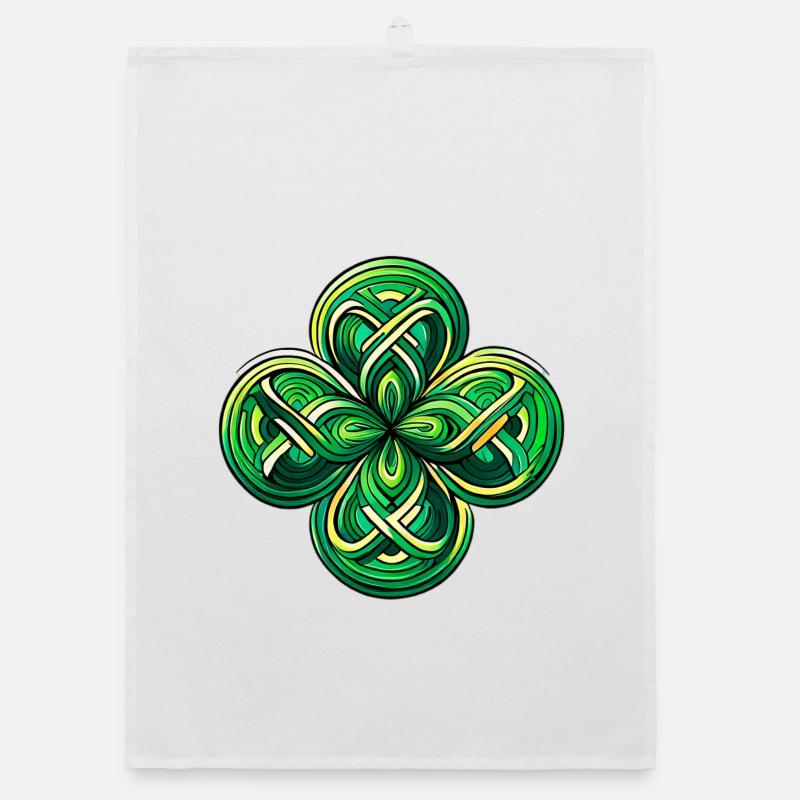 Four-leaf clover Organic dish towel