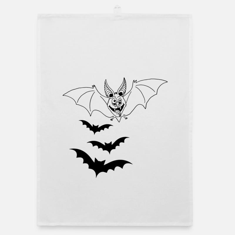 Vampire Bat Organic dish towel