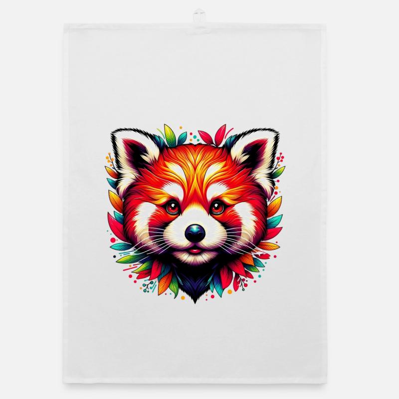Red panda Organic dish towel