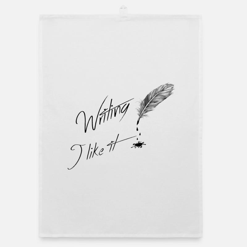 Writing i like it Organic dish towel