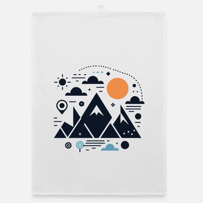 Mountains Organic dish towel
