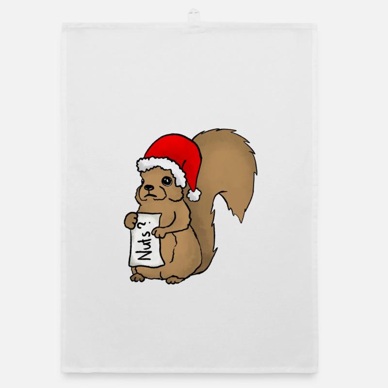 Weihnatchtshörnchen Organic Geschirrtuch