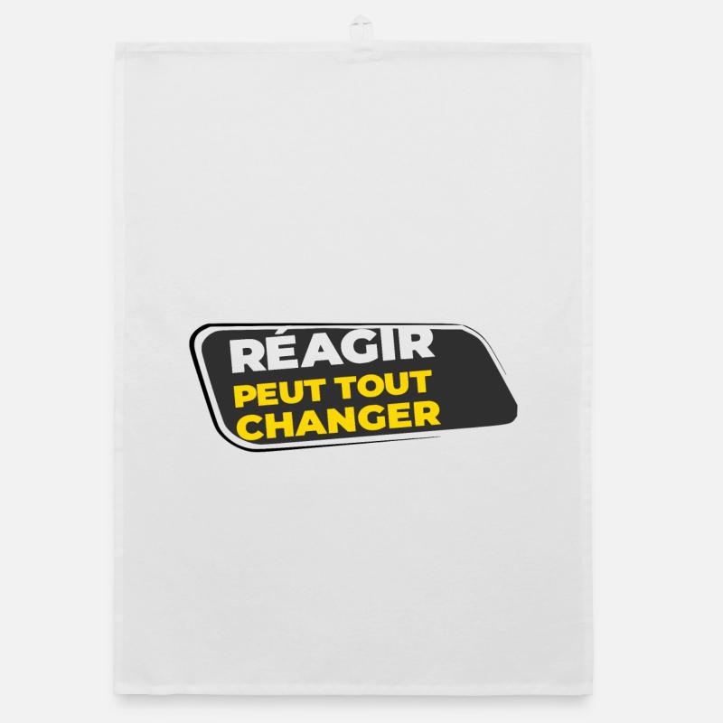 Reacting can change everything Organic dish towel