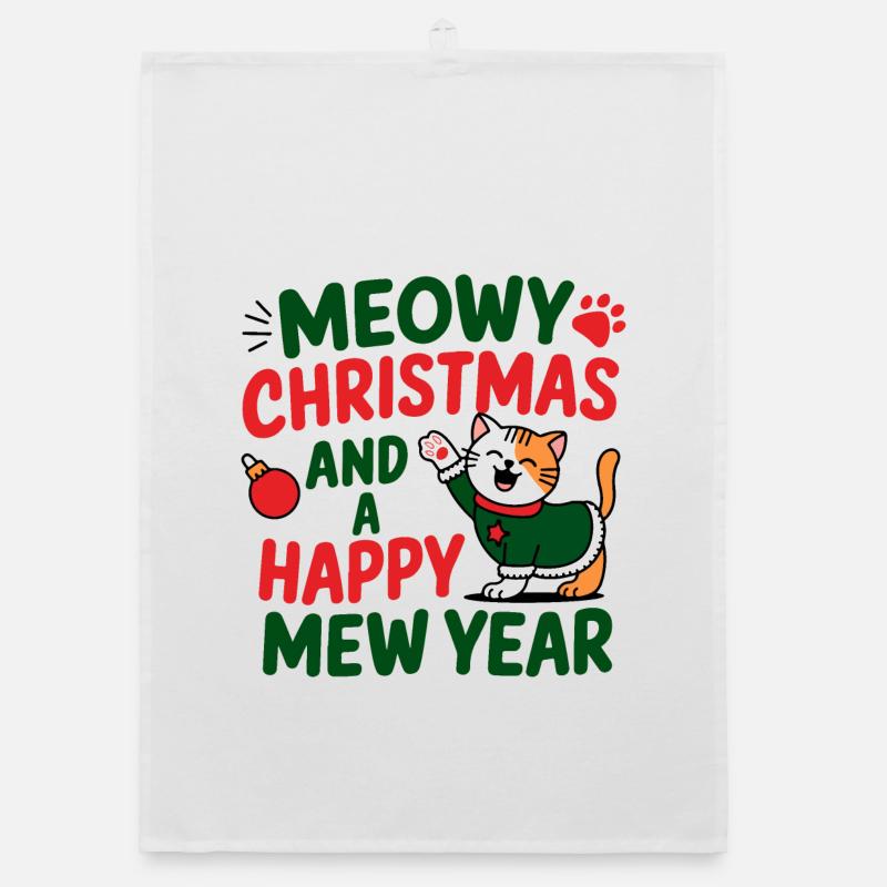Conception de l’année du chat festif Torchon bio