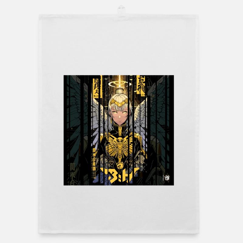 Ver.2 - Cyborg-Engel oder Kanji Organic Geschirrtuch