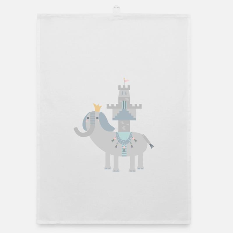 elephant and castle l no text Organic dish towel