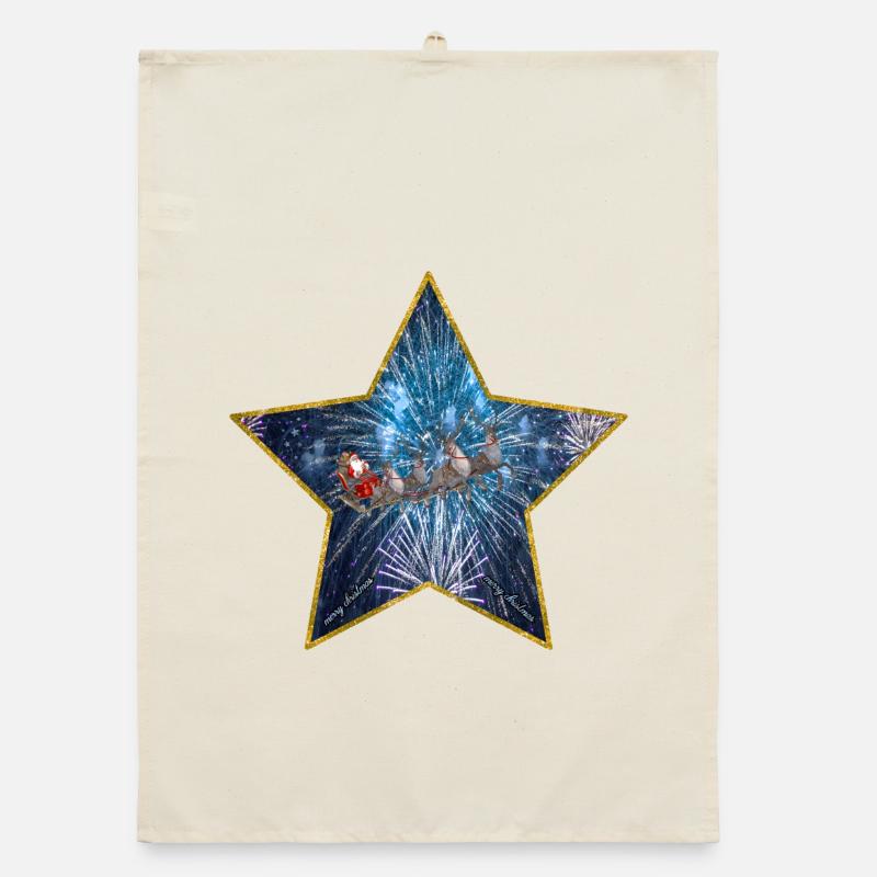 merry christmas version 3 Organic dish towel