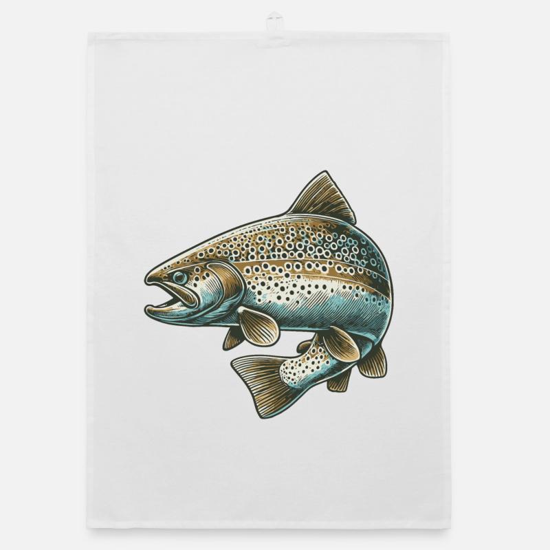 Salmon Organic dish towel