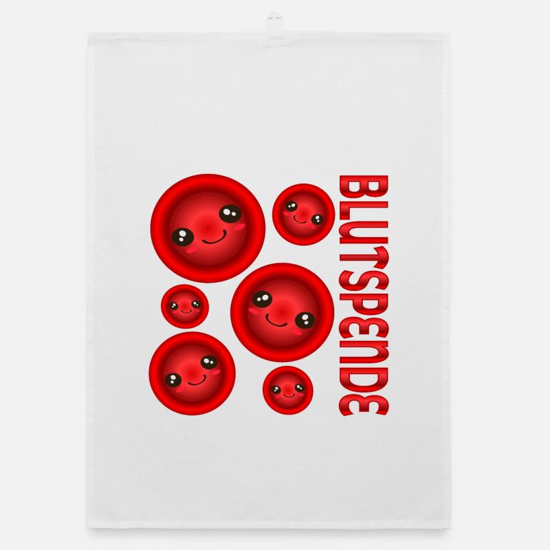 BLUTSPENDE BLUT SPENDEN Organic Geschirrtuch