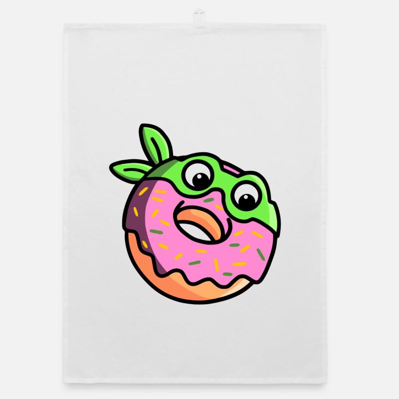 Mignon Ninja Donut Fun Dessin animé Torchon bio