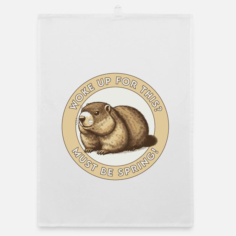 Woke Up for This? Must Be Spring! Organic dish towel