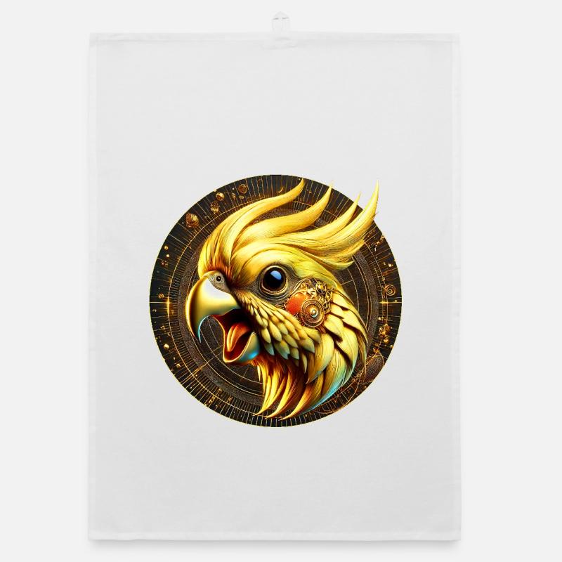 Oiseau Steampunk (01) Torchon bio