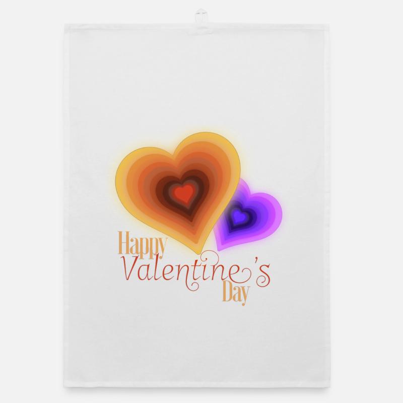 Saint Valentin - Coeurs Groovy Flash Torchon bio