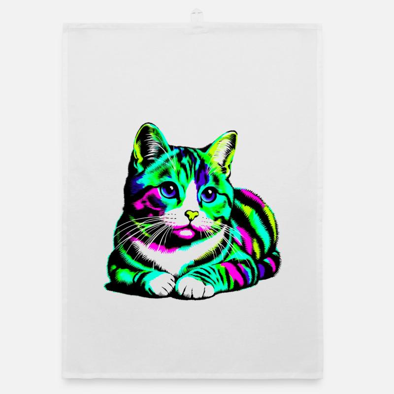 Cat Organic dish towel