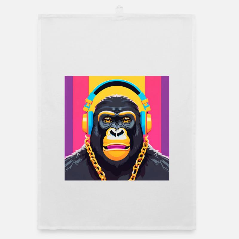 gorilla, primate, monkey Organic dish towel