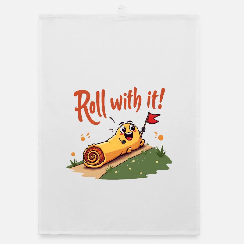Roll With It Egg Roll Organic Geschirrtuch