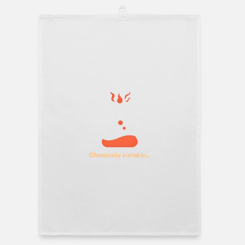 Chemically Unstable… with Coffee - Organic Geschirrtuch - Weiß