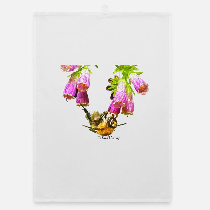 Bee mosaic with realistic effect Organic dish towel