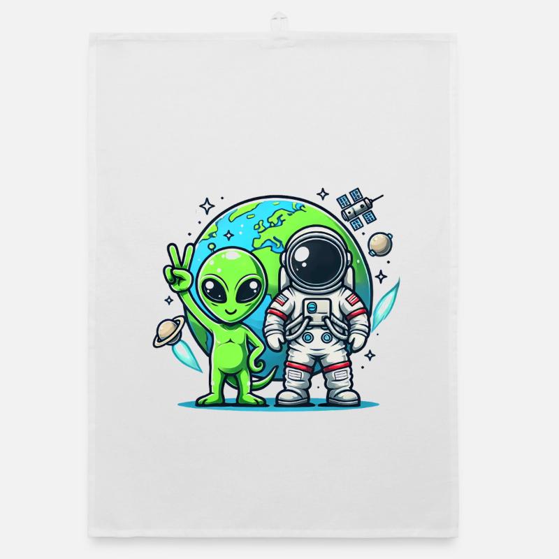 Astronautes extraterrestres dans l’espace Torchon bio