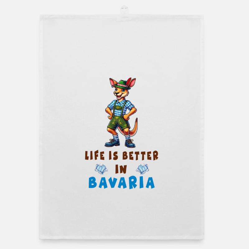 Bavarian kangaroo Organic dish towel