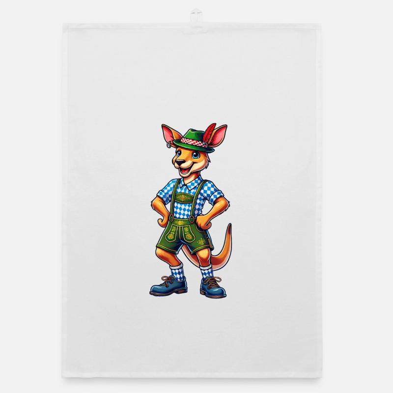 Bavarian kangaroo Organic dish towel