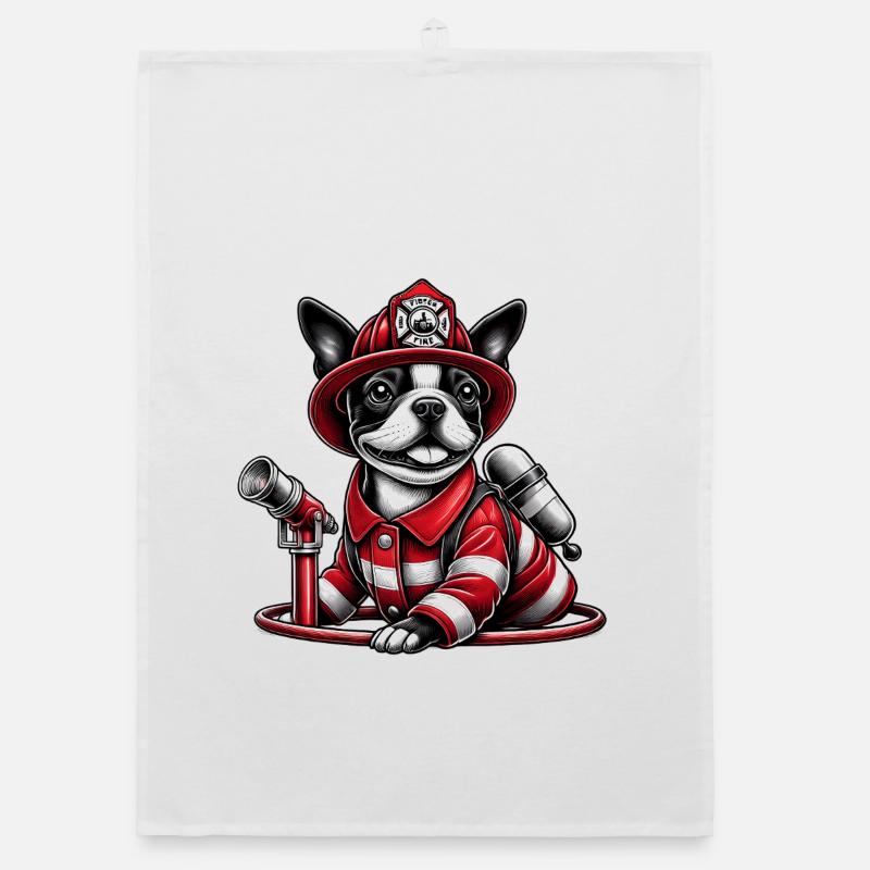 Bostie Pompier Chien Torchon bio