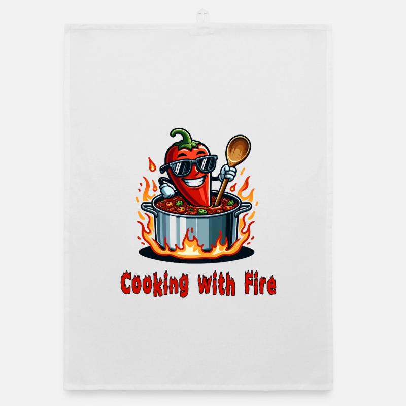 Kochen mit Feuer Organic Geschirrtuch