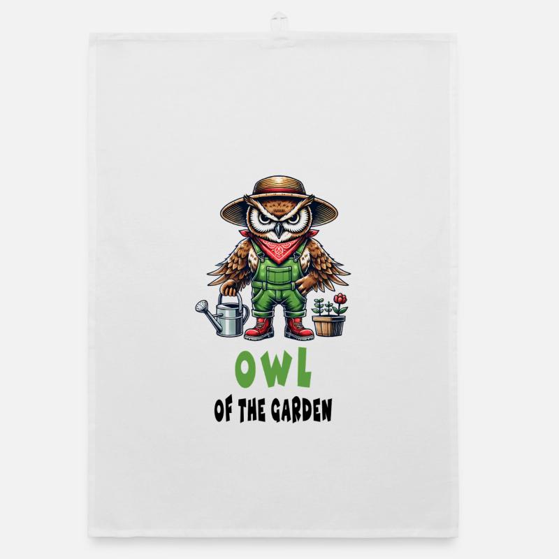 Eule des Gartens Design Organic Geschirrtuch