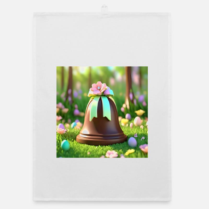 pâques, happy easter, joyeuses pâques Torchon bio